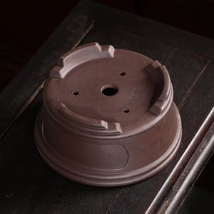 Maceta de Arcilla Morada, Forma Redonda Kui, Estilo Chino Zen, para Interiores, Exteriores, Escritorio, Patio - Product Image 4