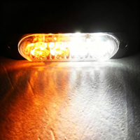 Feu de calandre latéral 4W LED IP65 pour camion, boîtier en alliage d'aluminium, 18 modes stroboscopiques, multicolore, feu d'avertissement d'urgence pour camion