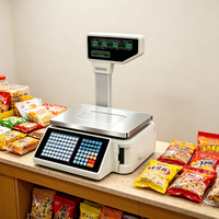 Balance d'étiquetage à double affichage NVK TM-A 6 kg avec grand écran PLU, caisse enregistreuse intégrée pour supermarchés et magasins de proximité