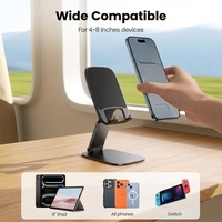 Support de téléphone universel ultra-fin, flexible et pliable, format de poche, compatible avec les coques épaisses, réglable en hauteur, portable pour le voyage