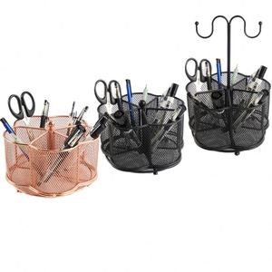 Organisateur de stylos en maille métallique motif fleur de prunier pour bureau, étudiant, support de stylos créatif et personnalisé pour bureau, sur mesure - Product Image 2