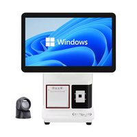 Système de point de vente tout-en-un Windows 10/11, écran tactile capacitif 15,6 pouces, caisse enregistreuse avec imprimante intégrée 58 mm pour restaurant