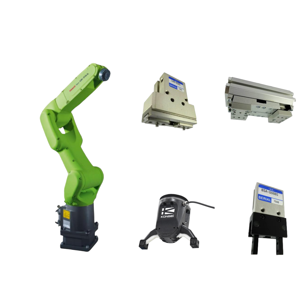 Fanuc CR -7iA Collaborative Robot With KONEI Fulcrum Hand and Parallel  Hands As Fanuc Collaborative Robot