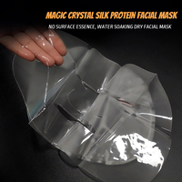 Masque en gel transparent non compressé Y158 Magic Crystal Collagen Silk Protein Rejuvenating, tissu absorbant l'excès de sébum, masque facial en feuille