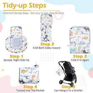 ผ้าคลุมที่นั่งในรถสำหรับเด็กทารกพร้อมมุ้งกันยุงดีไซน์ใหม่ผ้าคลุมให้นมทารกแบบสั่งทำ - Product Image 6