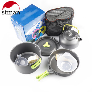 <b>Portable</b> Aluminum Camping Cookware Set 3L Ultralight Anodized Outdoor Cooking Equipment - Product Image 4