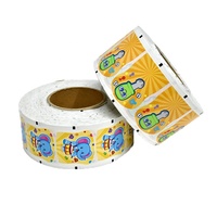 Autocollant de dessin animé personnalisé en rouleau, étiquette de jouet adhésive pour enfants en rouleau
