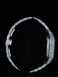 Orologio di Lusso con Diamante Moissanite di Alta Qualità Certificato D VVS Cinturino in Acciaio Inossidabile 20mm Resistente all'Acqua Cristallo Zaffiro ETA - Product Image 3