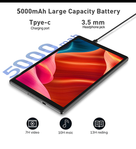 Tablette Android originale, nouvelle tablette Android 11.0 de 10,1 pouces, grand écran, double carte SIM, double RAM 6 Go + ROM 128 Go - Product Image 2