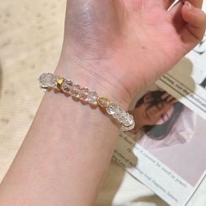 Dylam Dainty Charm Elastic Rope Natural White Crystal S925 Silver Beads <b>Bangles</b> & <b>Bracelets</b> In Stock Customizable Jewelry - Product Image 4