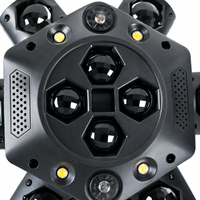 Luz Láser de 150W con 6 Brazos Tipo Ojo de Abeja, Luces de Discoteca para Bodas, Barra de Luces para Cabina de DJ, Proyector Láser, Equipo de DJ