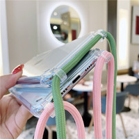 Coques de téléphone étanches et antichoc transparentes à lanière tour de cou, très populaires, pour 17 Pro Max 16 Pro 15 14 X XS 7 8