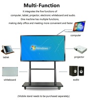 Pizarra Interactiva de Formato Grande de 86 Pulgadas con Sistema Operativo Dual y Función de Compartir Pantalla Inalámbrica, Sin Necesidad de Proyector, para Oficinas Modernas
