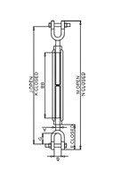 Vente en gros usine – Tendeur à mâchoires en acier inoxydable 304/316 de type US, style UU, anti-corrosion, vis de rigging impériale pour câble métallique
