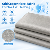 Tissu de blindage en maille de cuivre et nickel pour la protection des signaux WiFi, 5G et GPS, destiné aux pochettes Faraday et aux vêtements anti-ondes.