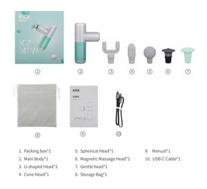 KICA-minipistola de masaje con mango, masajeador eléctrico de Metal con USB, terapia de dolor muscular de cuello y bolsillo para el cuerpo, relajación corporal, alivio del dolor - Product Image 5