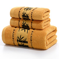 Ensemble de serviettes de bain en fibre de bambou serviette de cheveux en microfibre