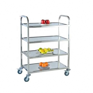 4层方管不锈钢厨房手推车清洁食品收集餐饮酒店服务餐厅用品 - Product Image 2