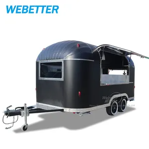 Webetter đường phố hiện đại di động cà phê BOBA trà thực phẩm Xe tải đầy đủ trang bị Airstream di động thức ăn nhanh van Trailer cho bán Châu Âu