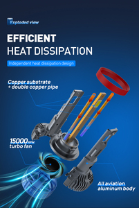 Faros LED de Alta Calidad, Bajo Precio, Alto Lumen 48000, Alta Potencia, Garantía Extendida, F66 Pro H1 H3 H4 H7 H11 H13 H15 9004 9005 - Product Image 4