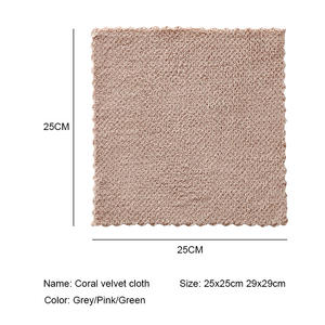 Artículos para el hogar Platos de <span class=keywords><strong>cocina</strong></span> Toalla de terciopelo coral absorbente trapos de limpieza multifuncionales perezosos - Product Image 6