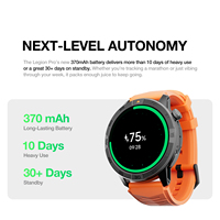 Montre connectée GPS AGM W1 Pro pour hommes avec boussole, longue autonomie, suivi de la natation et de la course à pied, cartes hors ligne