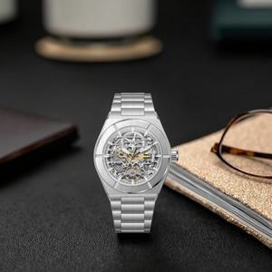 Reloj de Pulsera de Lujo para Hombre, de Acero Inoxidable, Esqueleto, Mecánico Automático, Cronógrafo, Cristal de Zafiro - Product Image 3