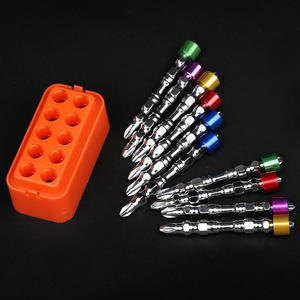 Weeks <b>Magnetic</b> S2 Steel Phillips Ph2 Double-Ended Screwdriver <b>Bit</b> Set With Aluminum Ring For Electric <b>Drill</b> - Product Image 2