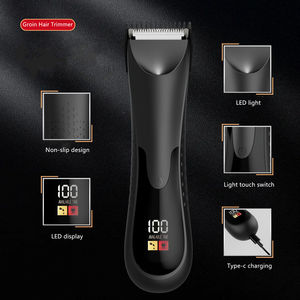 Tondeuse à cheveux corporelle rechargeable étanche à LED, tondeuse électrique pour hommes, <span class=keywords><strong>rasoir</strong></span> pour l'épilation du pubis, du bikini, du corps, pour le toilettage masculin - Product Image 3