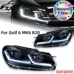 卸売自動車部品 LEDヘッドライトアセンブリ ゴルフ6 プロジェクターレンズ 2009-2012 ゴルフ6 ヘッドライト Mk6 R20 Tsi Drlに完璧に適合 - Product Image 1