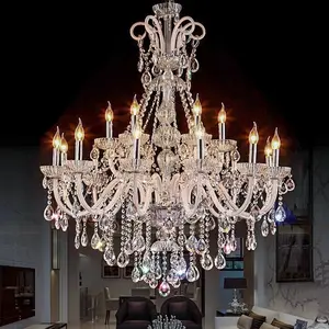 Kaars Kroonluchter Voor Bruiloften Decoraties Modern Plafond Luxe Huis Verlichting K9 Crystal Led E14/E12 Kroonluchter Gua