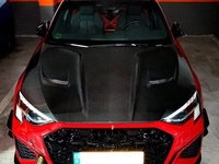 Capot en Fiber de carbone sec PK vente chaude pour Audi RS3 8Y 2021-2024 mise à niveau du capot en Fiber de carbone sec