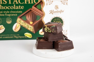 Bestseller Cioccolato Fondente al Pistacchio Halal 70g Ricetta Reale di Dubai per Distributori Globali - Product Image 3