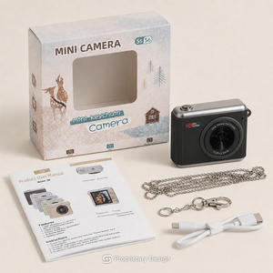 Mini Videocamera per Vlog Principianti, Video 2.5K UHD, Foto 64MP, Registratore Tascabile Type-<span class=keywords><strong>C</strong></span> per Creatori di Contenuti Social Media, Idea Regalo - Product Image 3