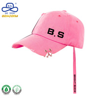 Gorras de Béisbol de Estilo Hip Hop con Correa Larga y Anillo Metálico Personalizado, Diseño Moderno Y2K, para Promoción de Diseñador