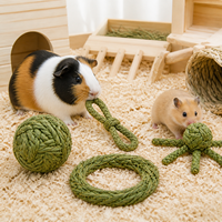 Aliments séchés en gros transfrontaliers pour lapins et hamsters, jouets à mâcher en foin de Timothy tressé pour soulager l'ennui et stimuler la dentition