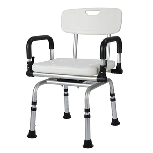 Silla de ducha de aluminio ligera portátil, capacidad de 100kg, diseño ajustable para inodoro, transferencia de pacientes, baño para discapacitados - Product Image 2