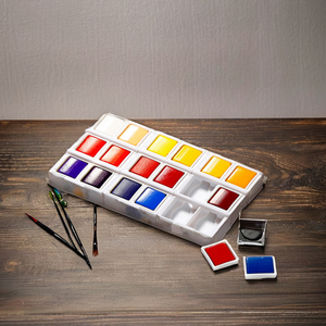 Ensemble de peinture <span class=keywords><strong>aquarelle</strong></span> avec 12/24/36/48/60/72 couleurs pour dessiner sur toile papier verre pour usage scolaire - Product Image 2