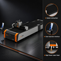 Machine de découpe laser à fibre CNC pour tôles plates 2000W, refroidissement par eau, automatique, BMP/PLT, découpe laser acier/aluminium 6mm