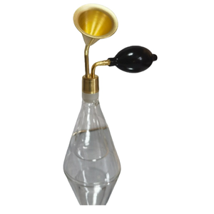 Flacon de parfum de luxe personnalisé, double couche de verre, détails en laiton, style Art Déco, pour bureau/mural, marques haut de gamme - Product Image 1