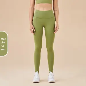 Pantalones de Yoga Largos de Cintura Elástica con Control de Abdomen y Doble Cara Cepillada Sin Costuras Visibles de TongJoes, Estilo Europeo Americano para Mujer - Product Image 6