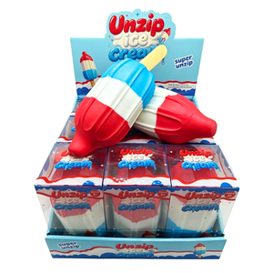 Jouet Squishy Rocket Ice <span class=keywords><strong>Pop</strong></span> Rouge Blanc Bleu en TPR, en forme de nourriture, souple à presser, sensoriel, anti-stress, cadeau fantaisie, vente en gros - Product Image 1