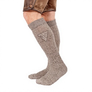 Chaussettes hautes en laine/spandex pour hommes, style bavarois, vente en gros, épaisses, chaudes, douces et confortables pour l'hiver - Product Image 1
