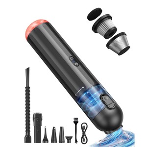 Aspirateur de voiture miniature P13 0,5L-1L rechargeable sans fil avec plusieurs embouts pour le nettoyage de voiture - Product Image 1