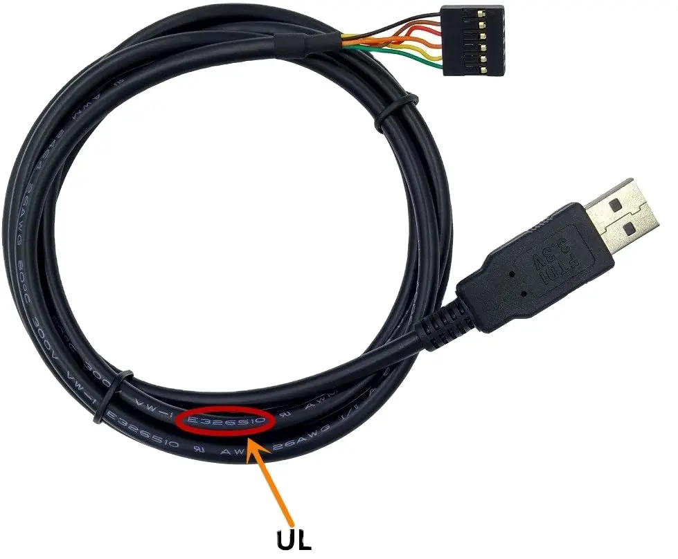 Cavo convertitore 3.3V UART seriale da USB a TTL con Chip FTDI terminato con intestazione a 6 vie funziona con schede Galileo Gen2/BeagleBone