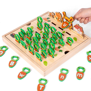 <span class=keywords><strong>Juegos</strong></span> de Madera Montessori para Niños, Juego de Alimentar Conejos con Rábanos, Juguetes Educativos para Niños, Regalos Cognitivos Alfanuméricos para Niños - Product Image 4