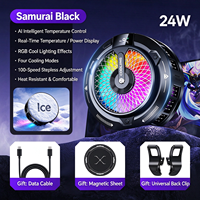 Pendingin Ponsel Magnetik K63 PRO 24W Daya Tinggi Kontrol Suhu AI Lampu RGB Pengisap Udara Radiator Gaming Mobile