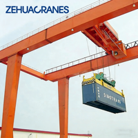 Grue portique sur rail de 50 tonnes de haute qualité, grue à conteneurs RMG, vente directe du fabricant pour port et espace industriel