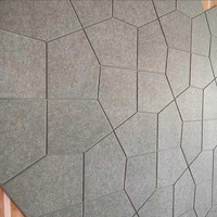 Panneau Acoustique Professionnel Moderne 12mm à Motif Pentagon Répétitif en PET, Isolation Phonique Murale, Décoration Personnalisée, Motif CNC, pour Hôtels