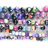 Perles rondes en agate de feu arc-en-ciel naturelle Xulin 6mm 8mm 10mm – Vente en gros de perles en pierre pour la fabrication d'ornements et d'artisanat DIY